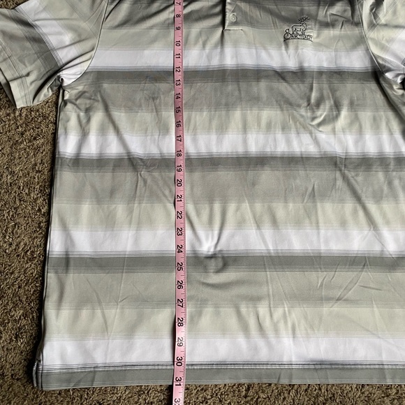 Under Armour Golf Polo Shirt XL The Sanctuary Club Colorado gray Stripes - Picture 5 of 6